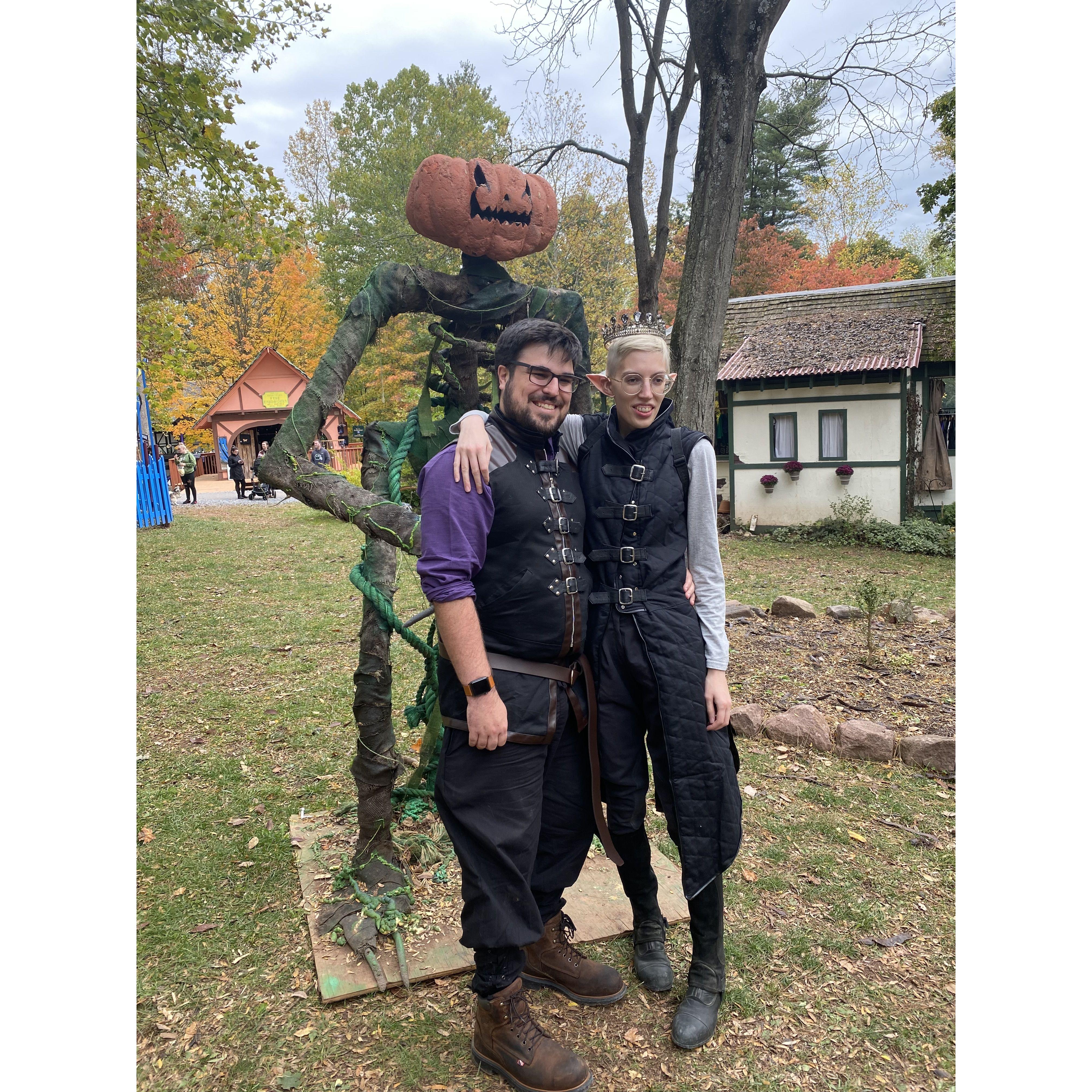 Taken at the PA Renn Faire! This is when we decided we were going to get married at the Renn faire