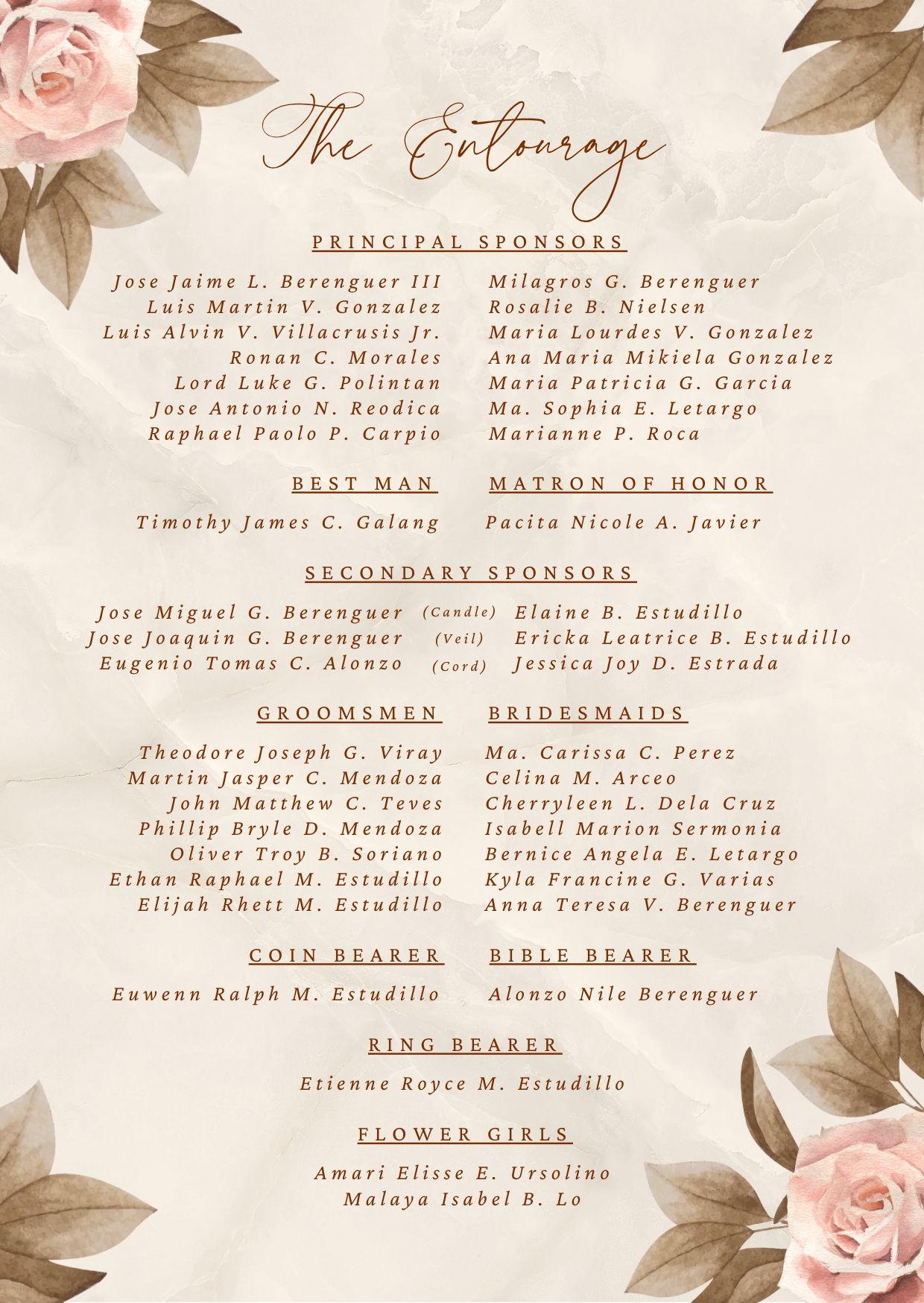 The Wedding Website of Diego Berenguer and Eunice Estudillo