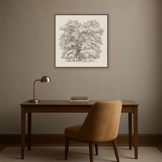 Felling of Trees Print Framed Canvas Wall Art