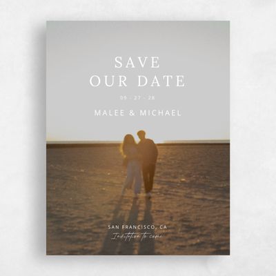White Wedding Save the Date - Keanu Photo