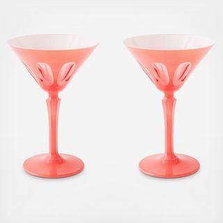 Rialto Milk Martini Glass, Set of 2