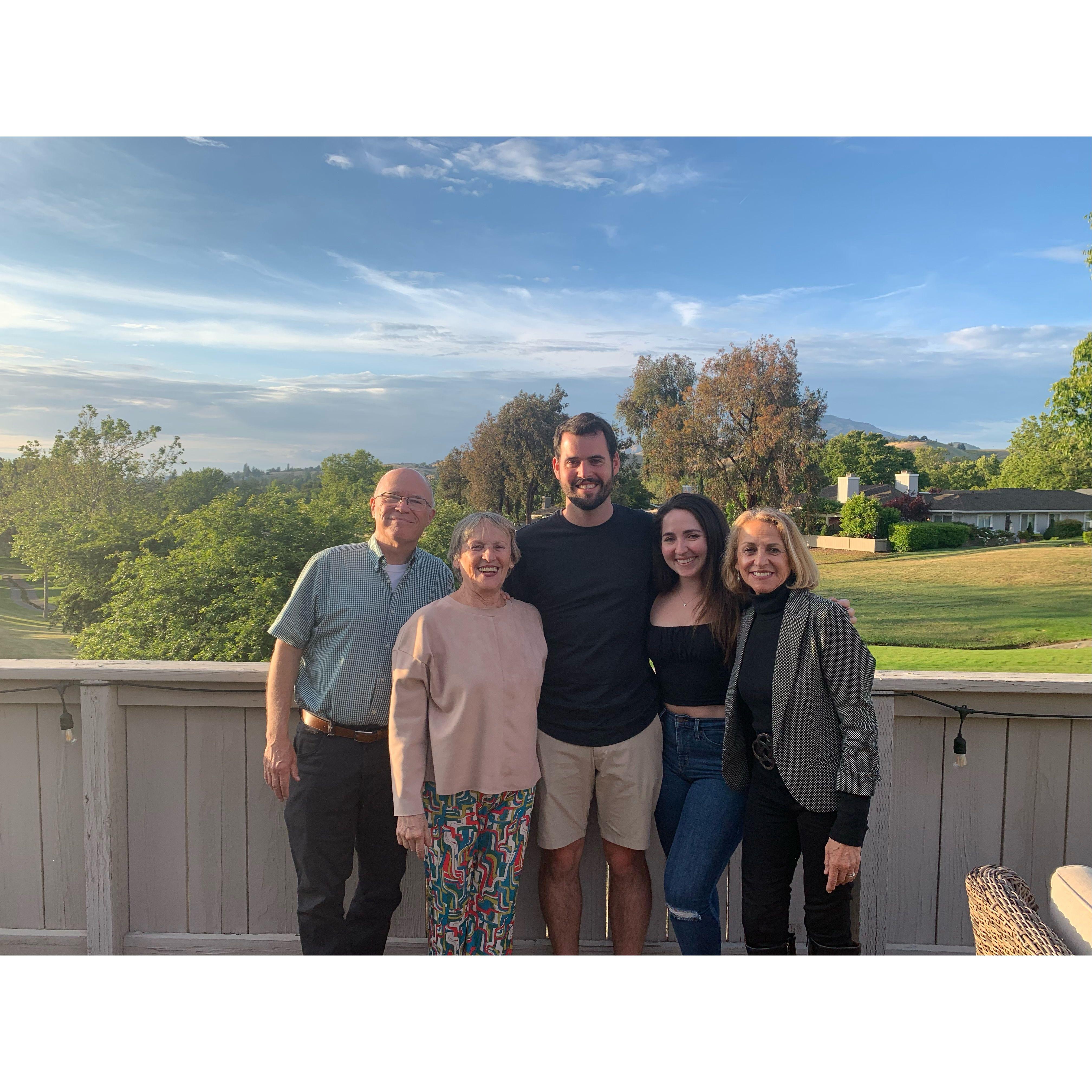 June 10, 2023 - My parents sold their house in LA and moved to the Bay Area to be near us! We have dinner together every other Sunday, and this Sunday we had a very special guest visit! La Tia Tere