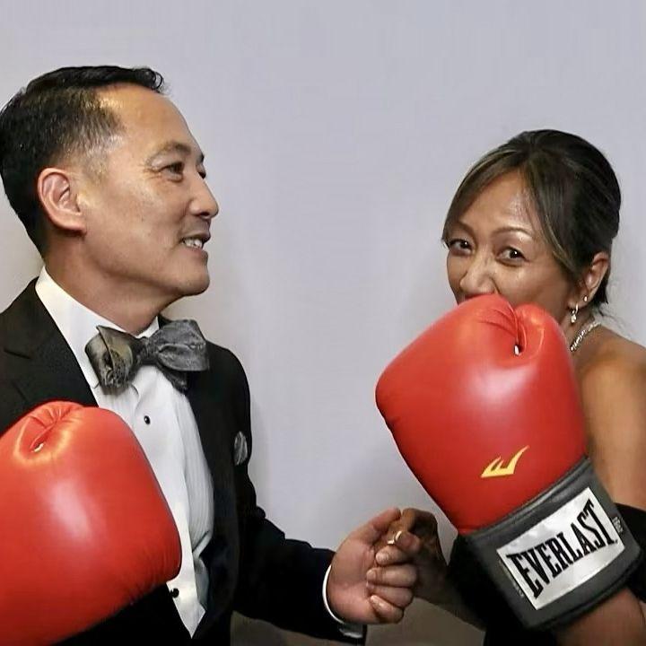 Who knew the biggest punch of the night would be the one that knocked me into saying 'Yes'? Engaged and ready to roll with the punches—literally! Haha...