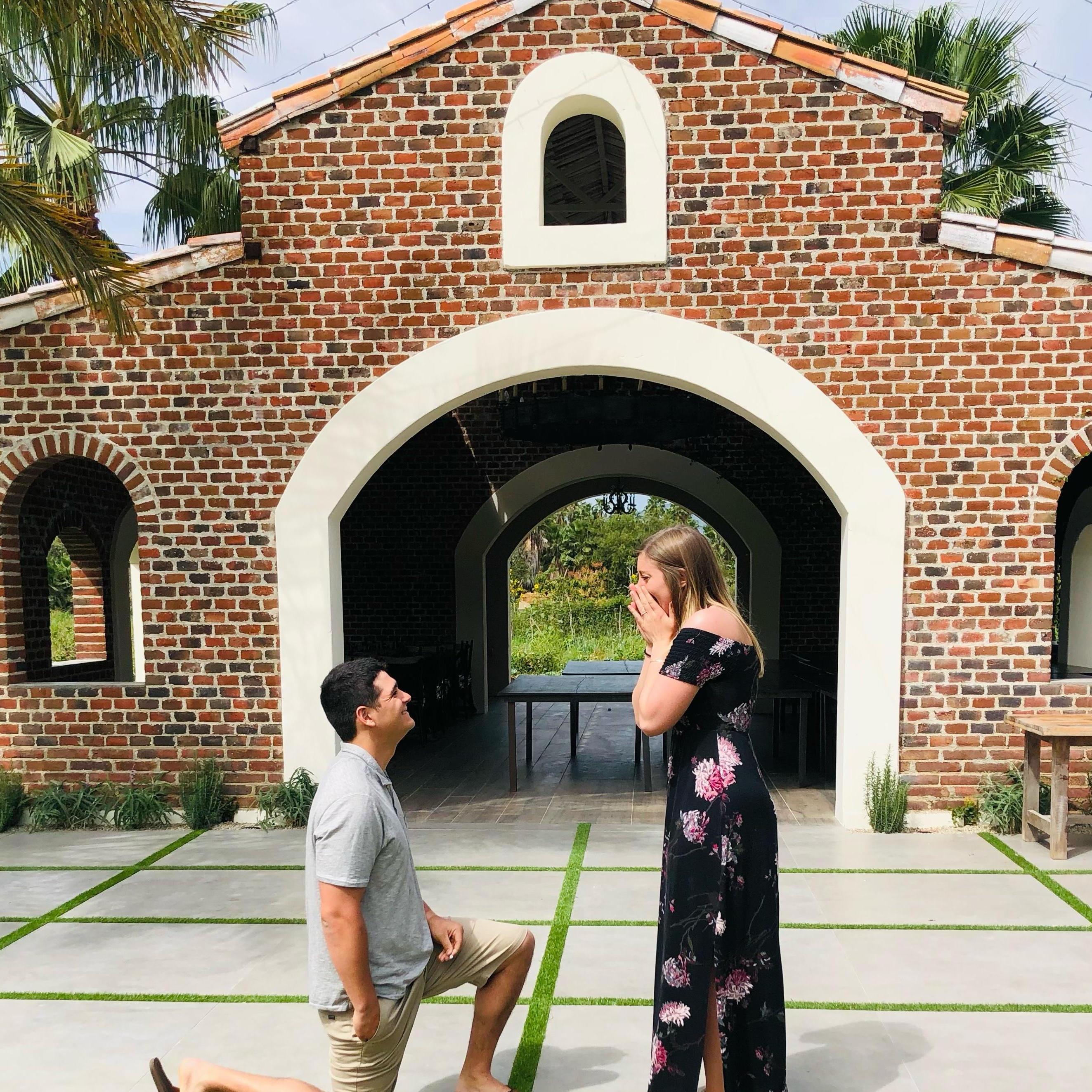 The moment he got down on one knee!
