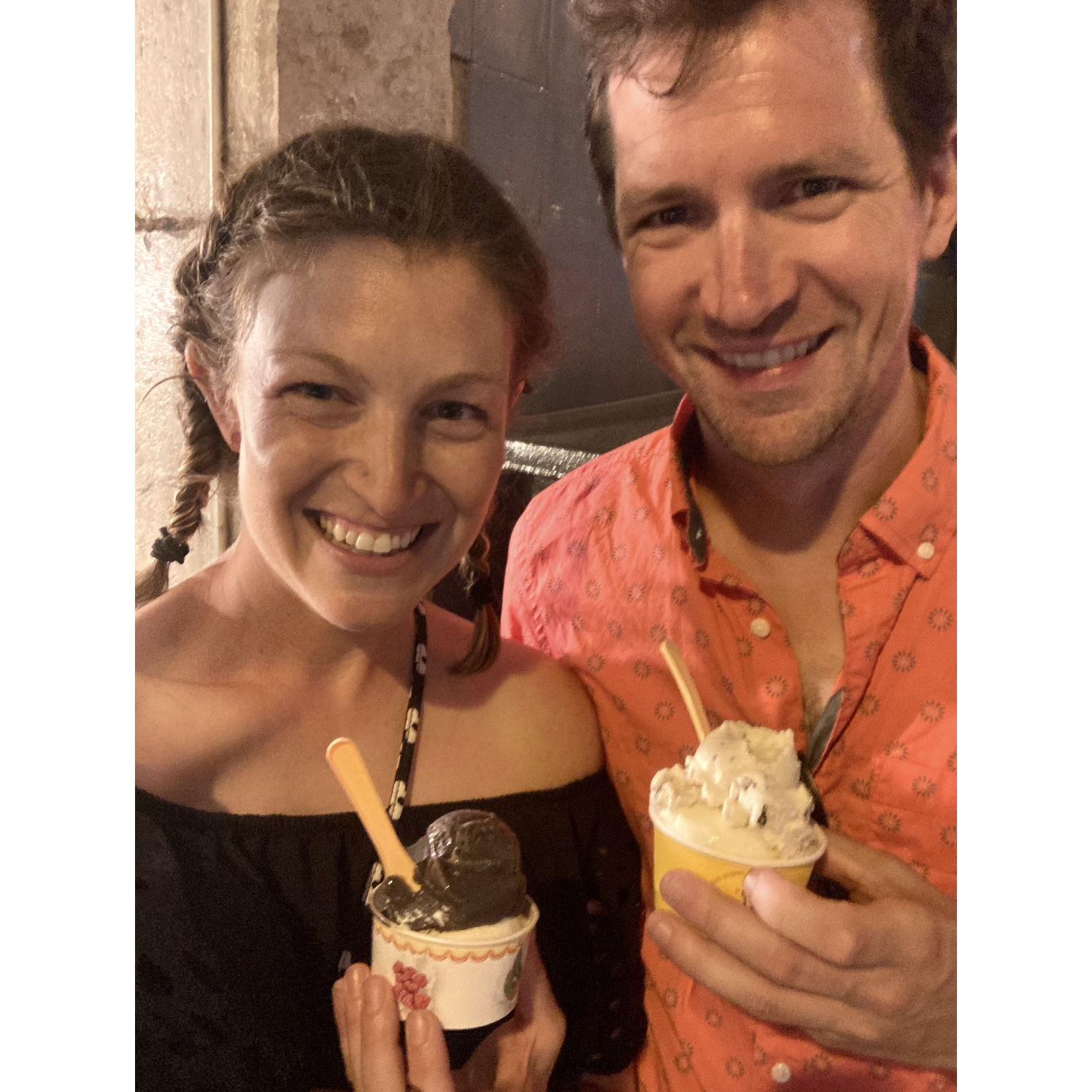 Gelato celebration post-proposal