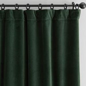 Velvet Twill Drape, 50 x 108", Hunter Green