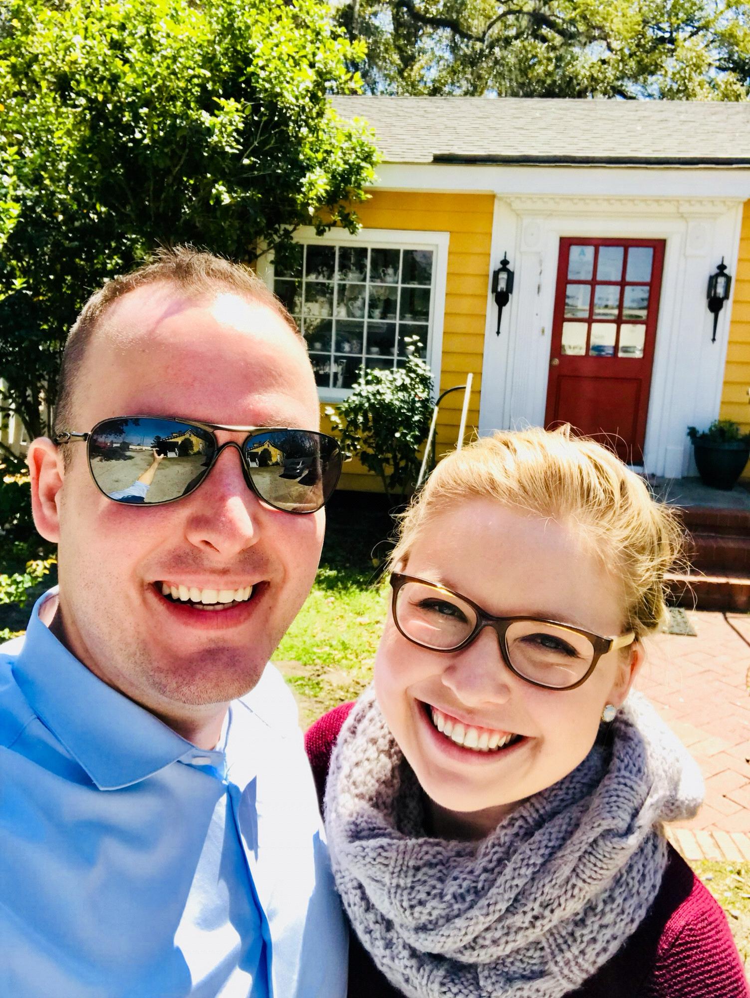 Nick found this adorable tea shop in Summerville to treat his tea-loving Brit 3.24.18