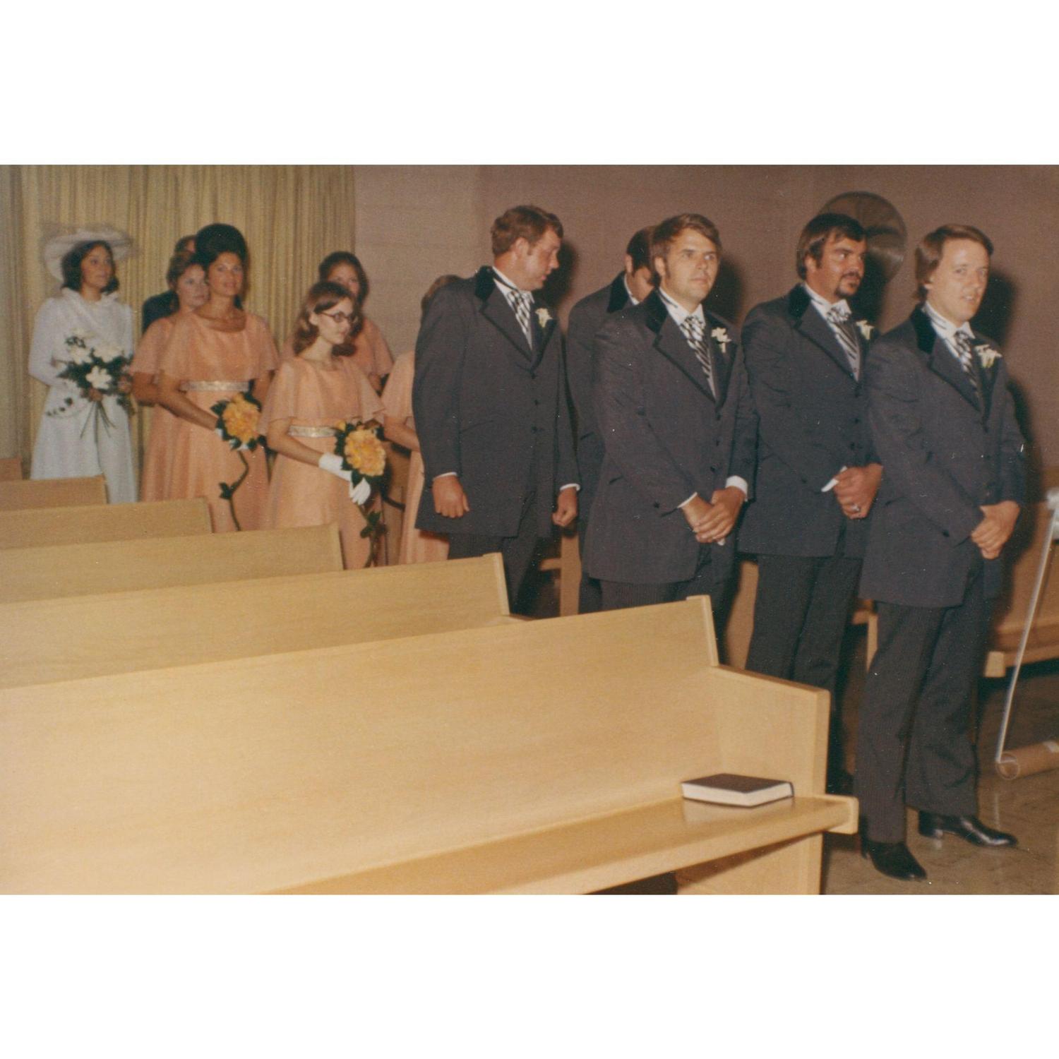 Just before the wedding in 1972