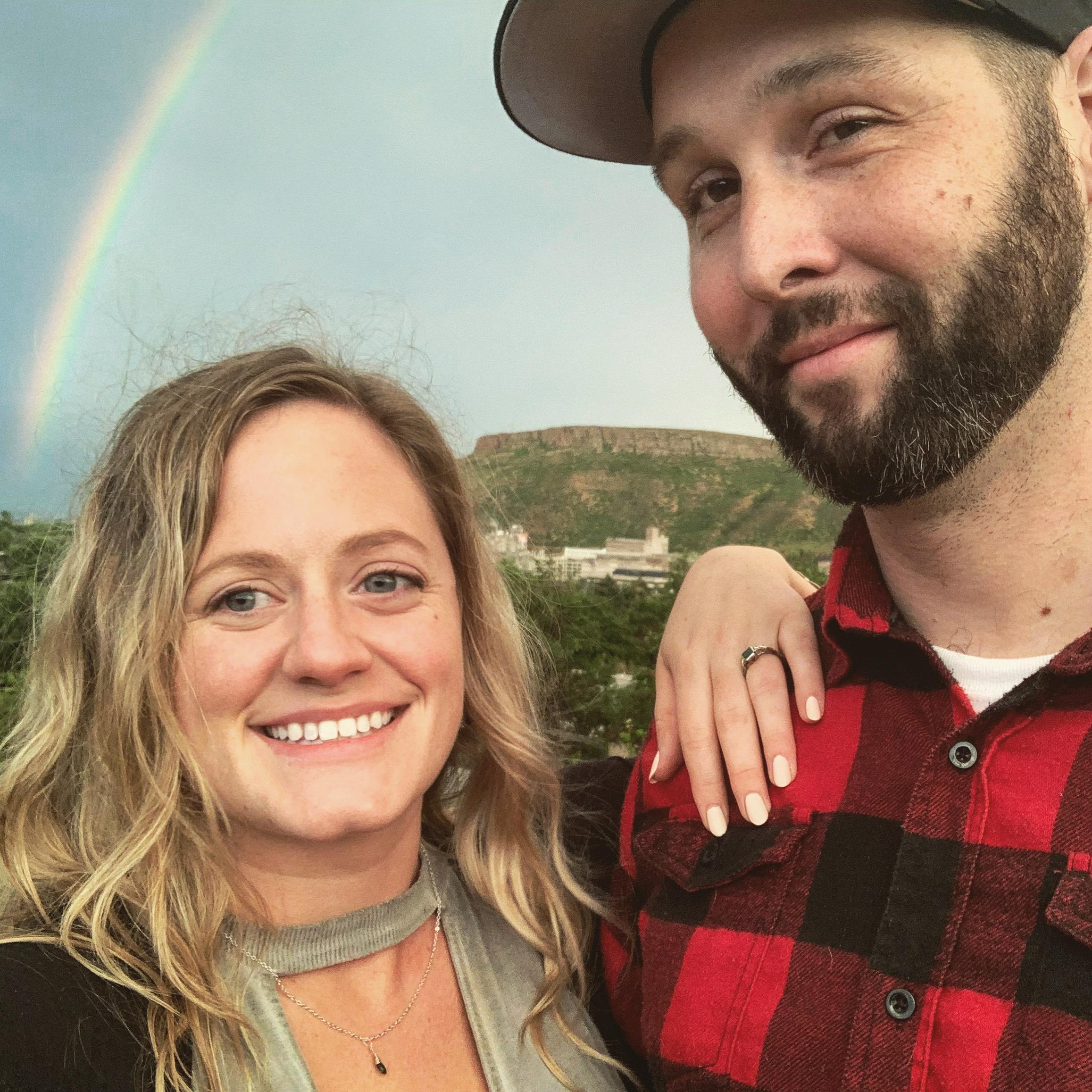 A Rainbow arrived as Julie said "Yes!"