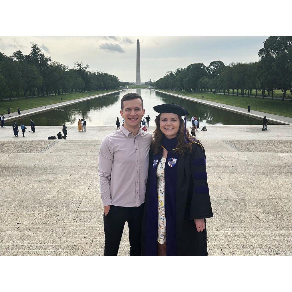 May 2023: Erin law school graduation; Washington DC