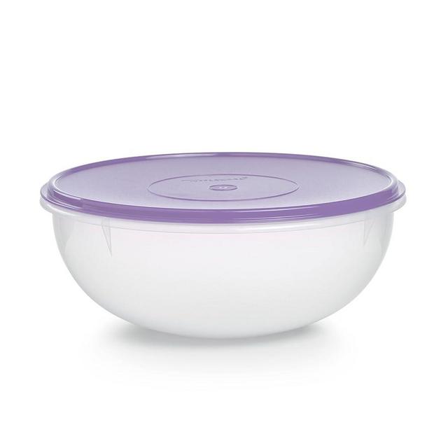Tupperware Fix-N-Mix 1.7 Gallon Mixing Bowl, Clear with Sorbet Colored Airtight Lid, Dishwasher Safe and BPA Free (6.5 L)