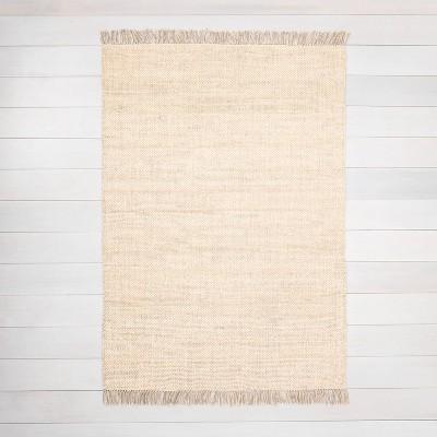 Bleached Jute Fringe Rug - Hearth & Hand™ with Magnolia 5x7 in Beige or Gray