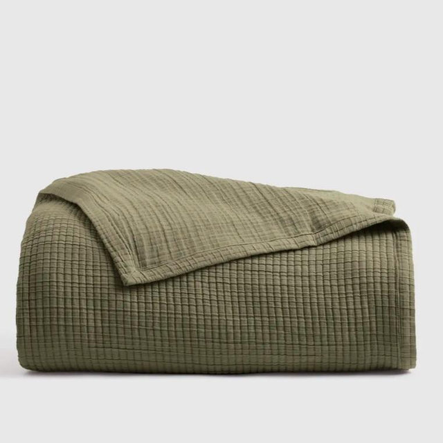 Organic Ribbed Cotton Coverlet