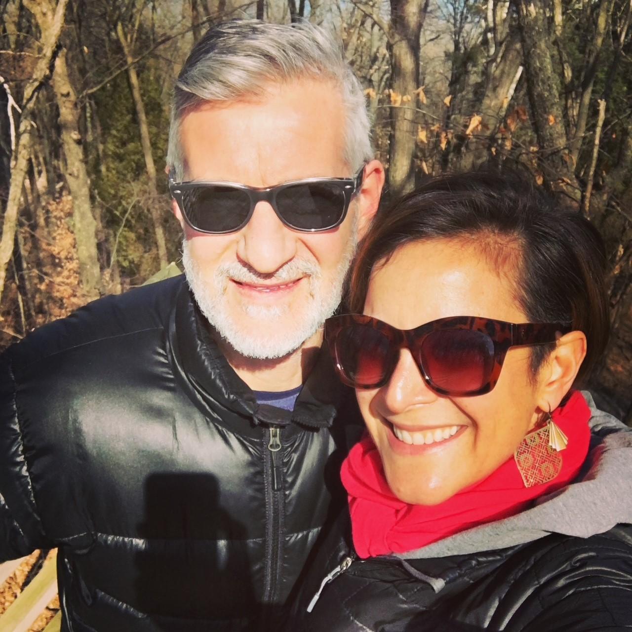 One of countless hikes - a favorite activity together