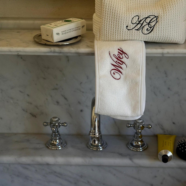 Personalized Embroidered Makeup Bag, Bubble Cotton Cosmetic Pouch