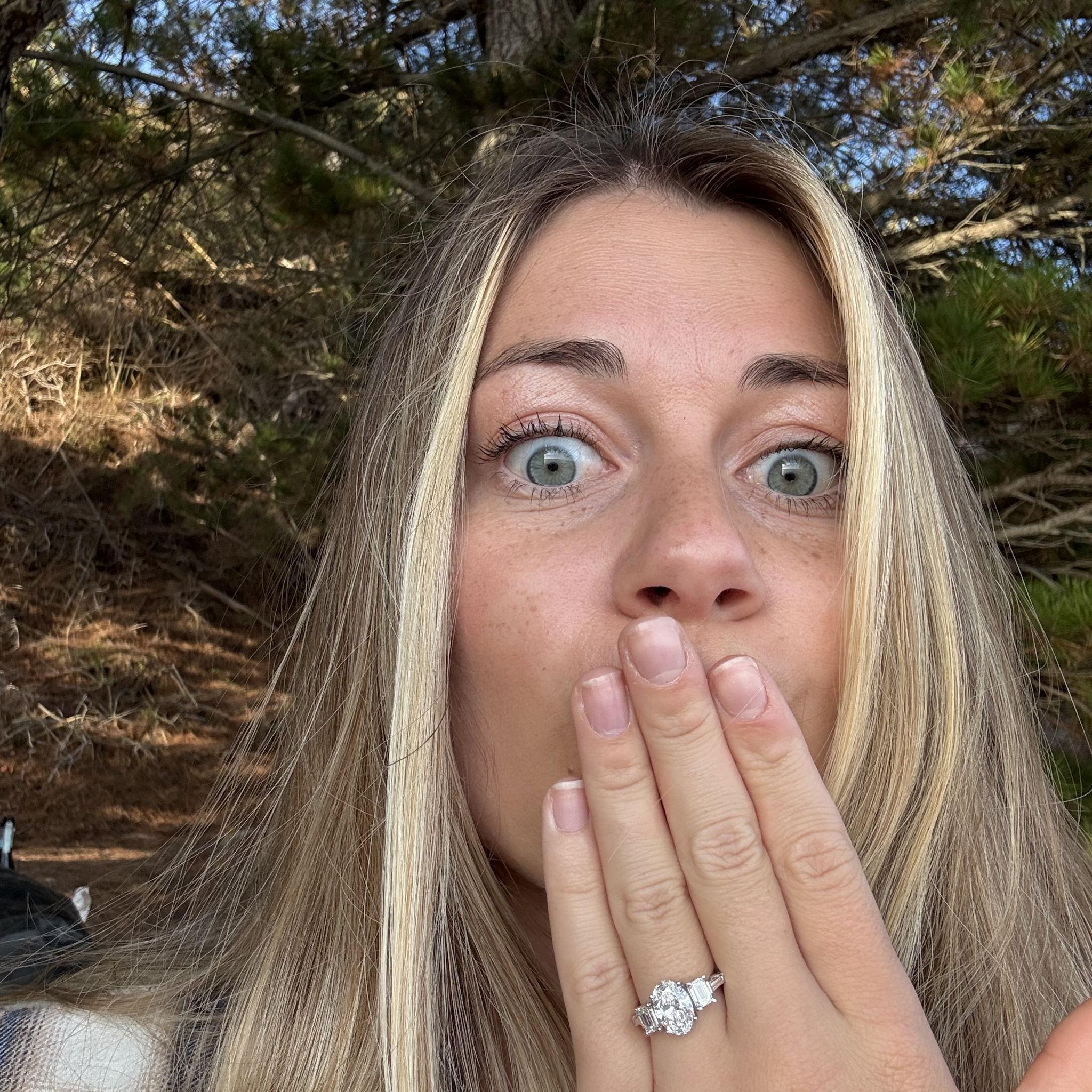 I think she likes the ring!