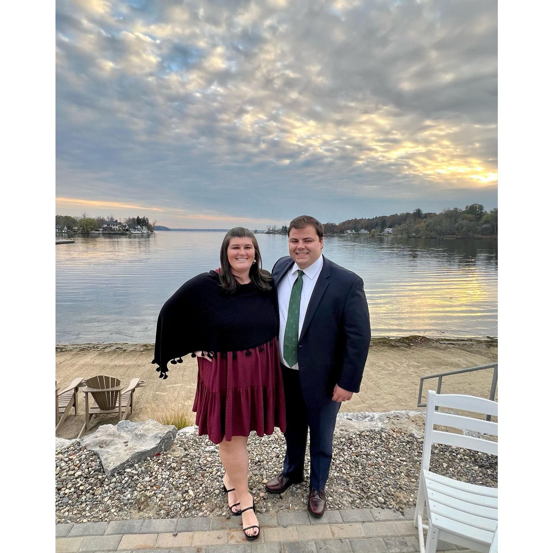 Celebrating Jen and Nick in Saratoga in November 2023