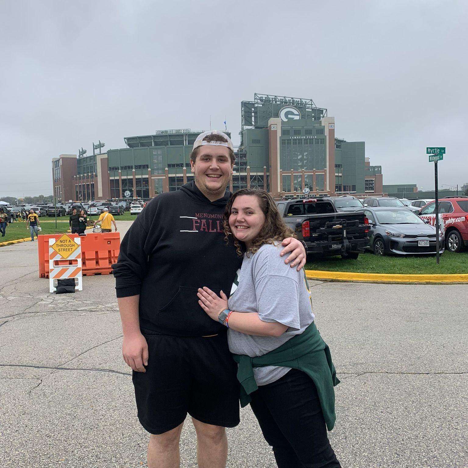 Jackie's first Packers game, October 2021!