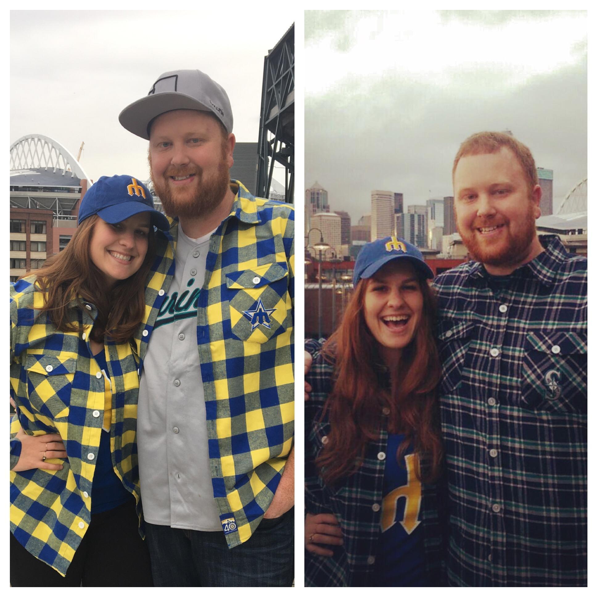 We enjoy attending flannel night for the Mariners