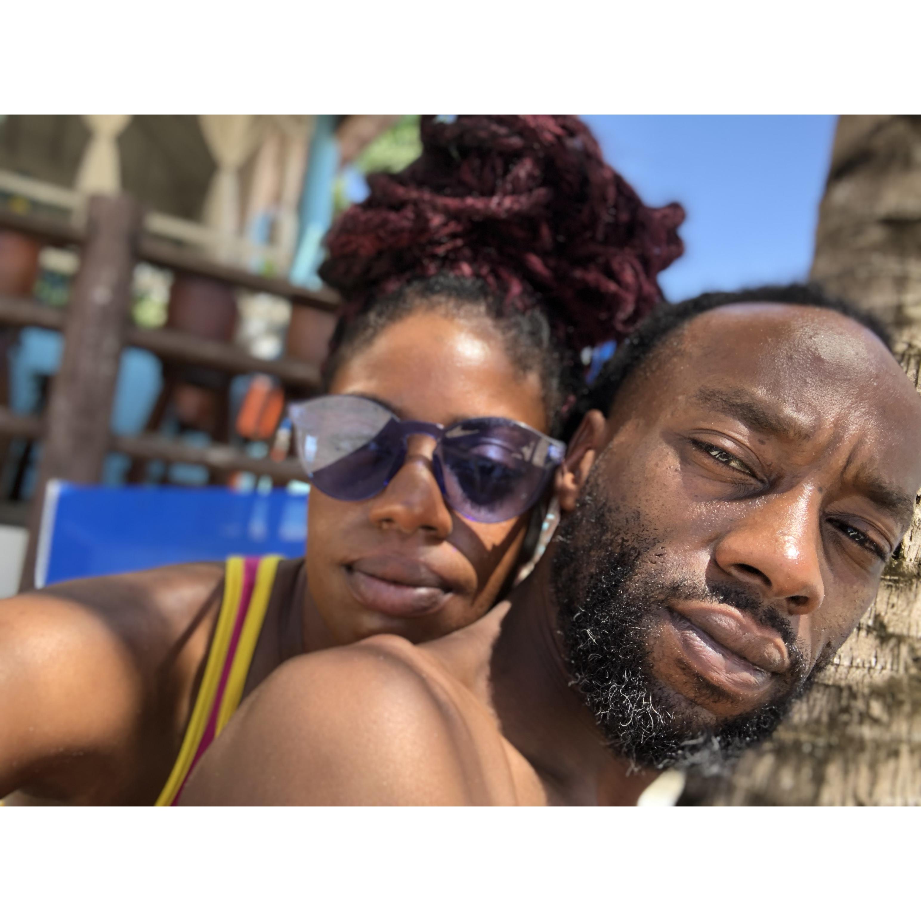 On the beach at Negril Palms