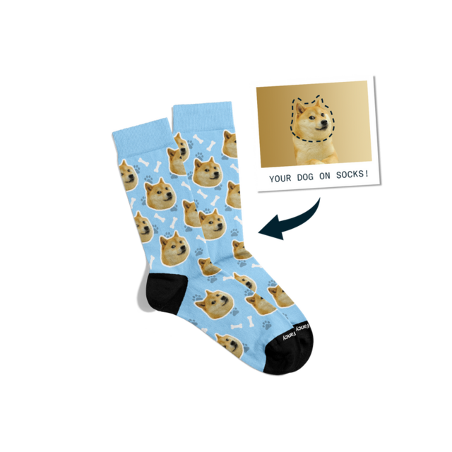 Personalized Socks with Oliver's Face for Zack’s Wedding Day