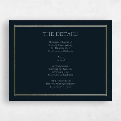 Blue Wedding Enclosure - Verona Foil
