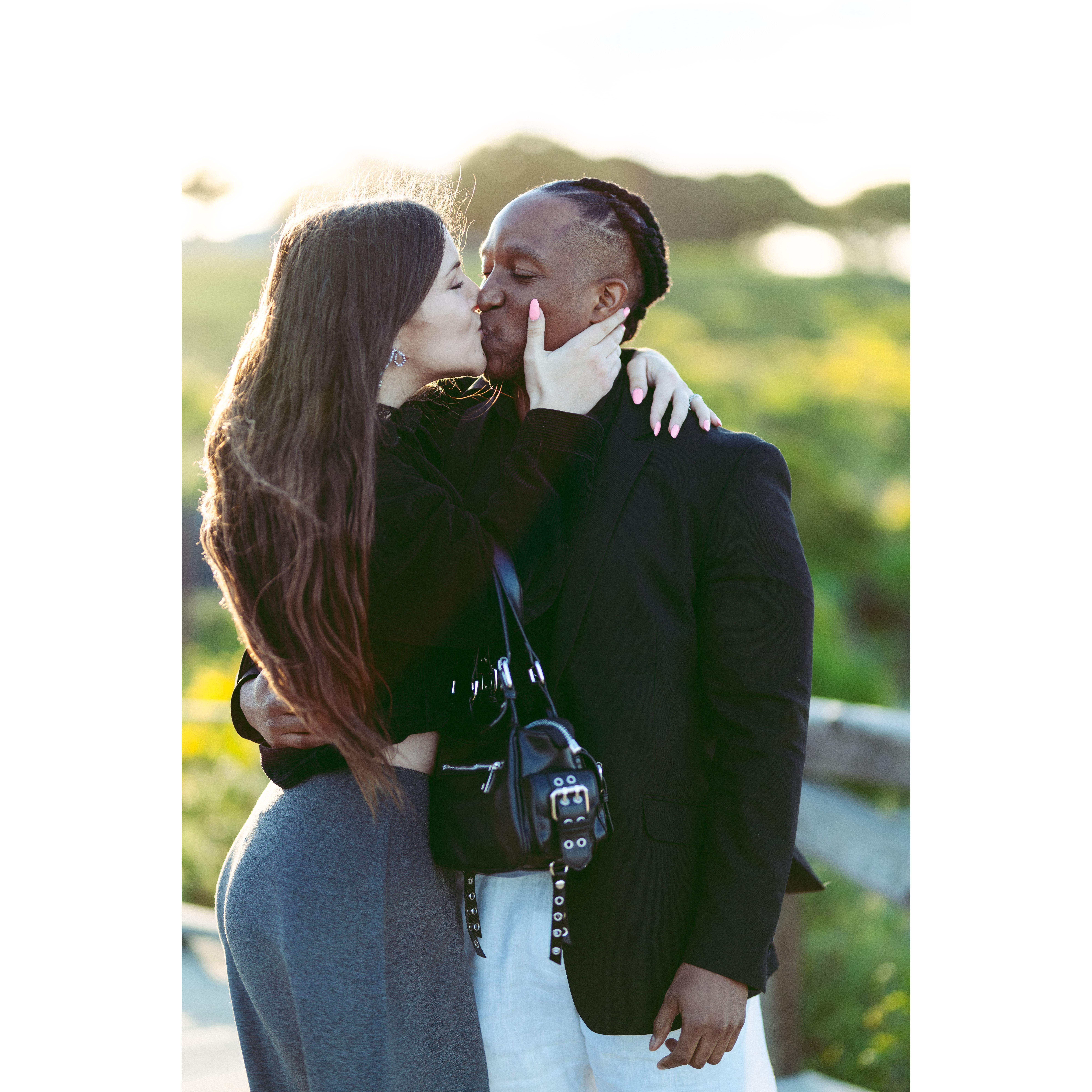 Our engagement photos! April 15, 2024 in Malibu, CA. Photography by Anthony Bryce Graham. | IG: @thebrycestudio. | www.thebrycestudio.com