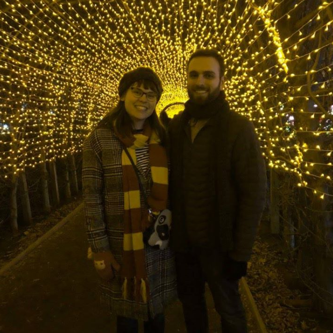 Festival of Lights at our future wedding venue, Snug Harbor