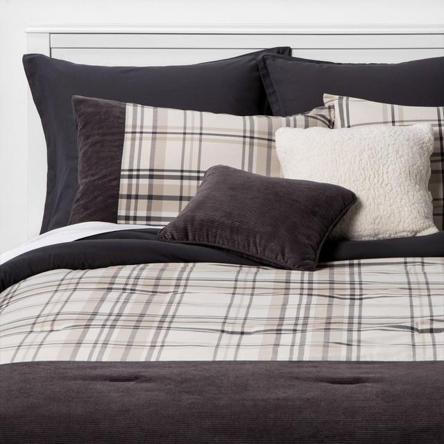 King 8pc Conway Comforter Set Gray/Taupe - Threshold™