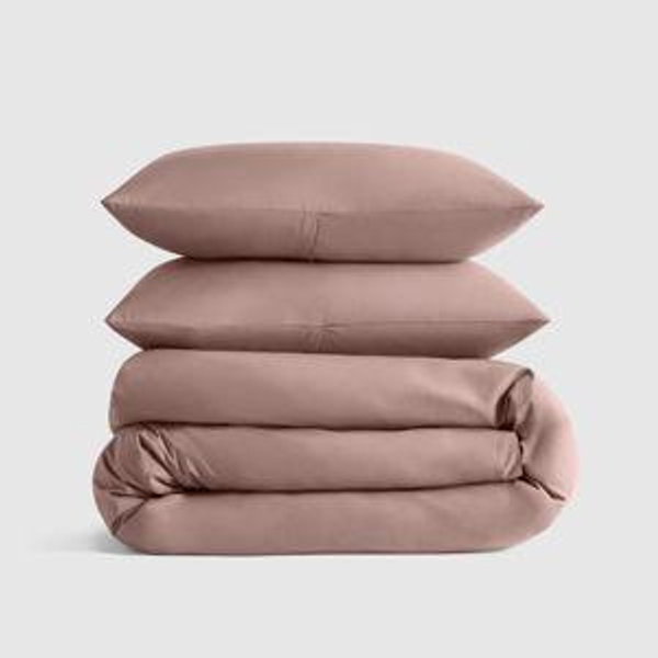 Organic Crisp Percale Duvet Cover Set in Fig