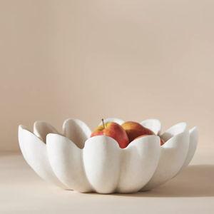Ruffle Marble Decorative Bowl