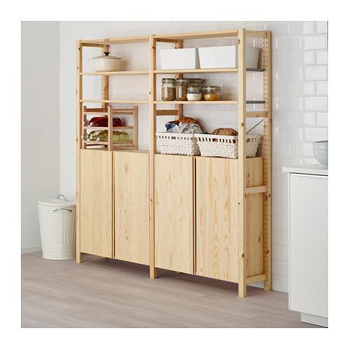 IVAR 2 section shelving unit w/cabinet, pine $240.00