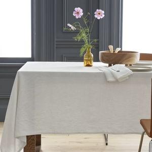 European Linen Tablecloth in White