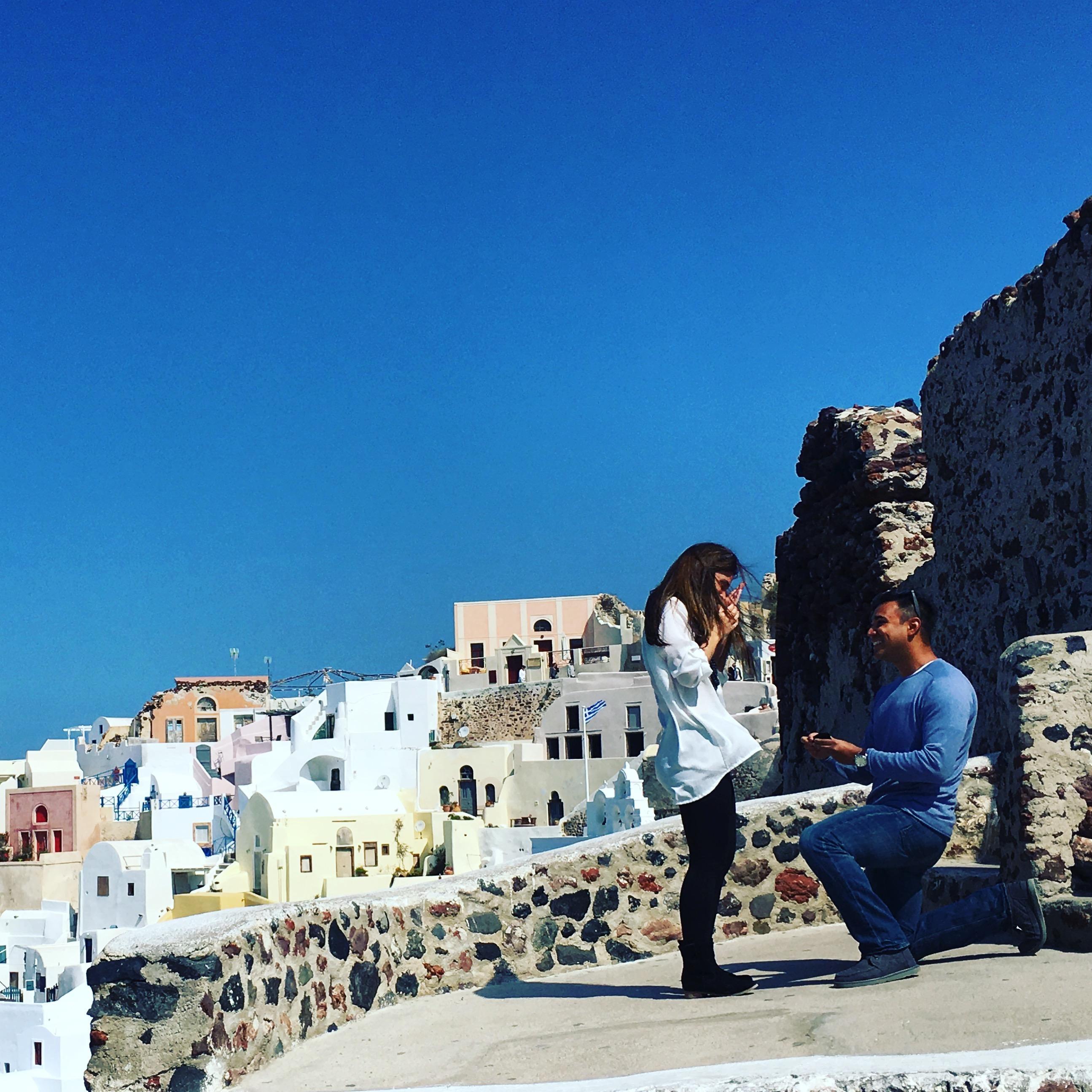 This is "The Moment" in Santorini, Greece