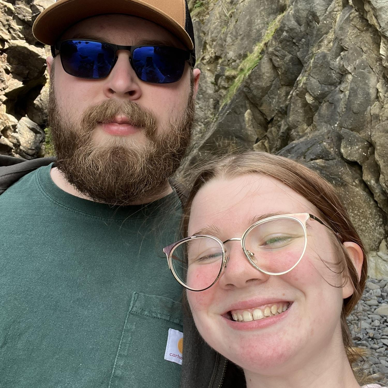 James and Natalie at the coast visiting the beautiful state parks!