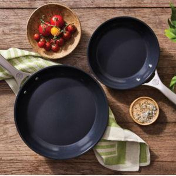 GP5 Champagne Ceramic Nonstick 2-Piece Frypan Set