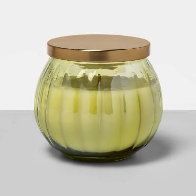14oz Iridescent Glass Jar Candle Pineapple & Bamboo Leaf - Fruit Collection - Opalhouse™