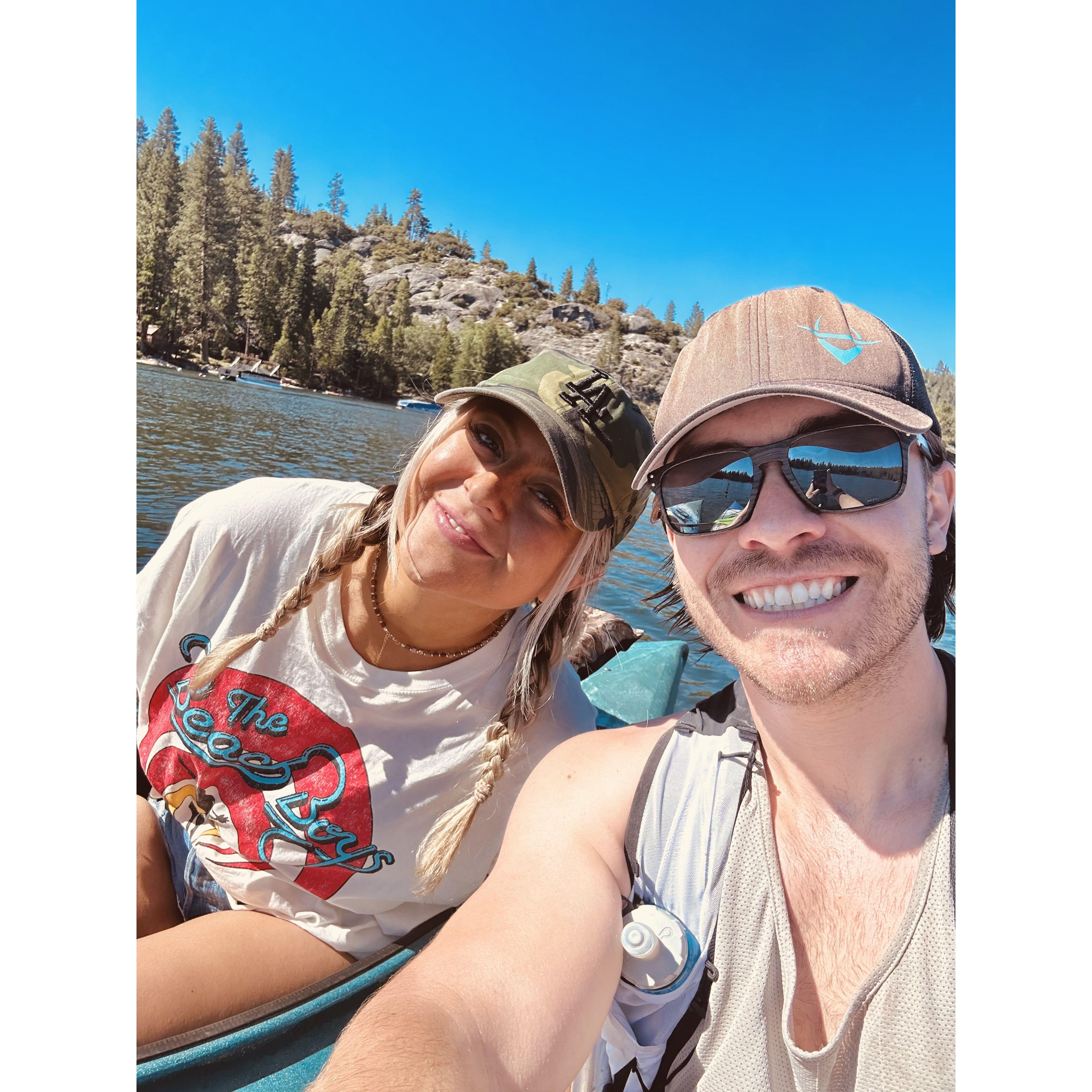 Kayaking on Pinecrest after hiking to Cleo's Bath, one of our favorite challenging hikes!
