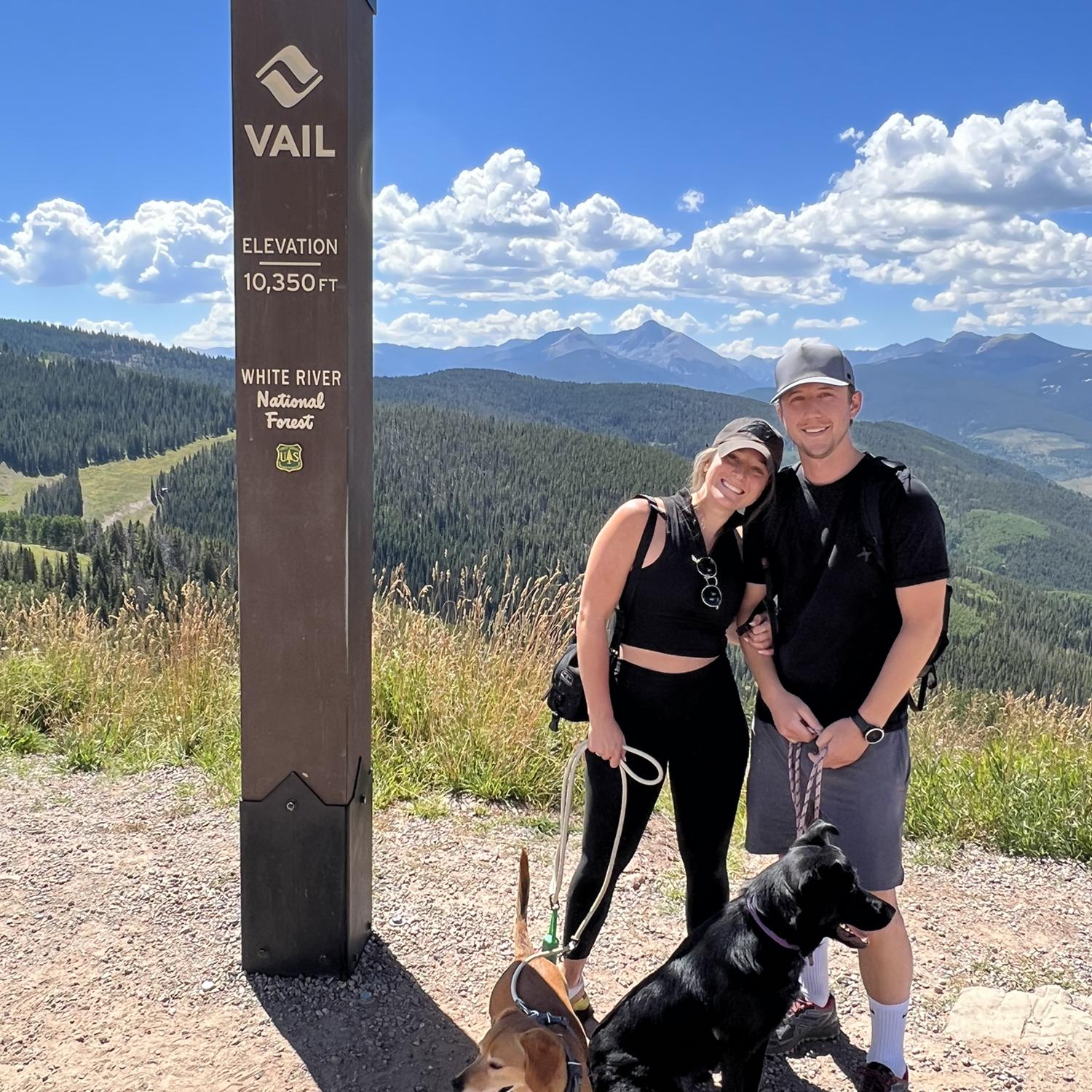Family hike with Scout and Otis