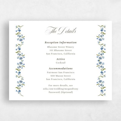 White Floral Wedding Enclosure - Feuille