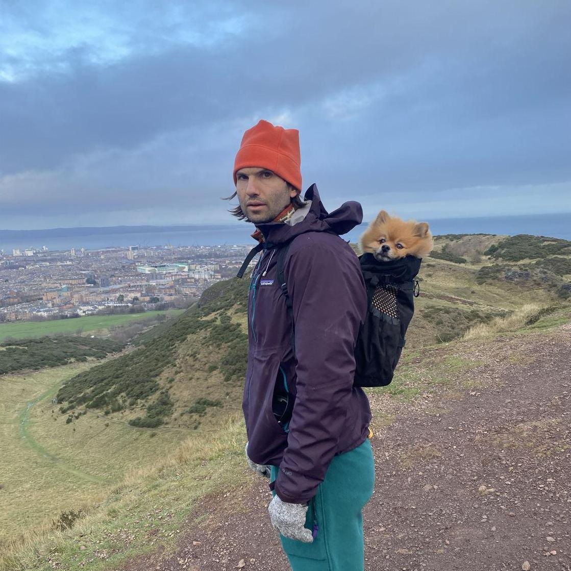 Colin & Finn climb Arthurs Seat