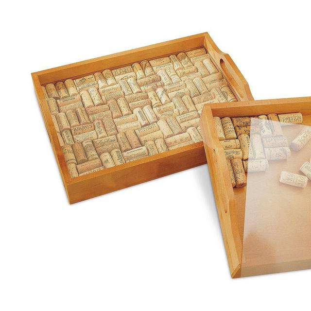 Wine Enthusiast Cork Serving Tray