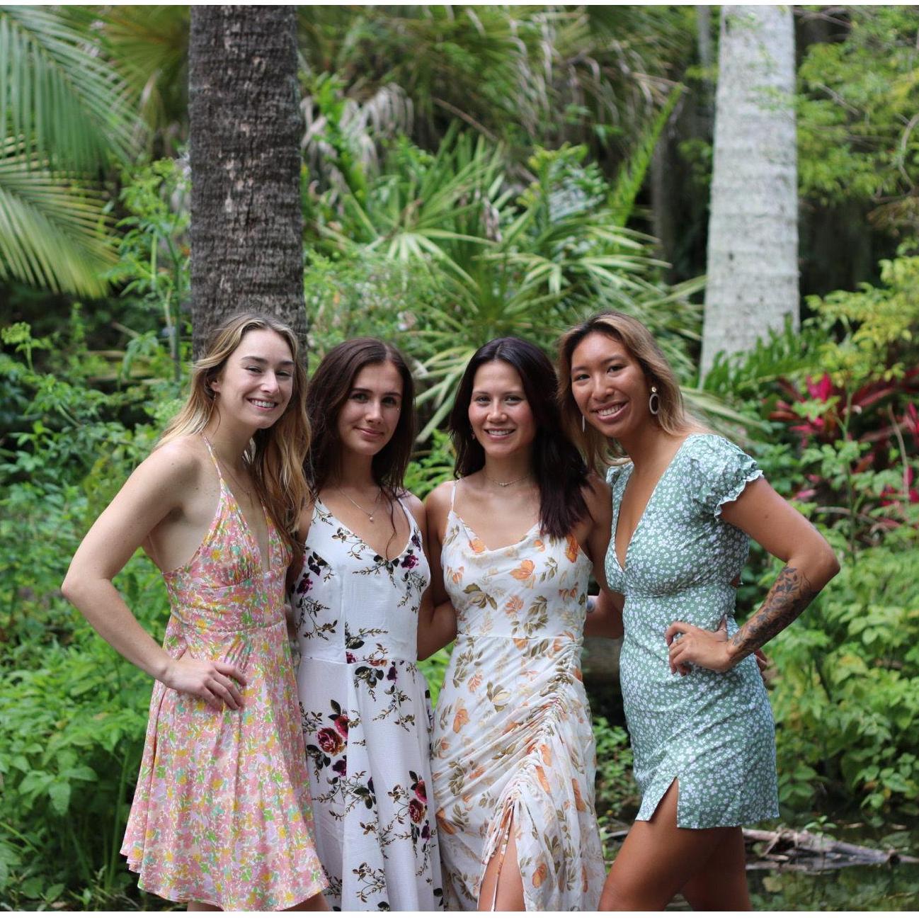 Haley, Kaytie, Dana, and Loan - graduation, May 2021.