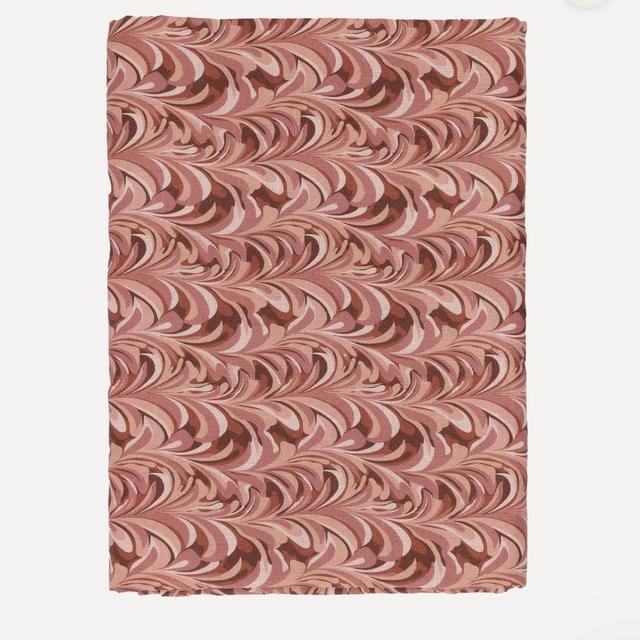 Marble Linen Tablecloth, Pink