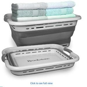 Collapsible Laundry Basket (Light Grey)