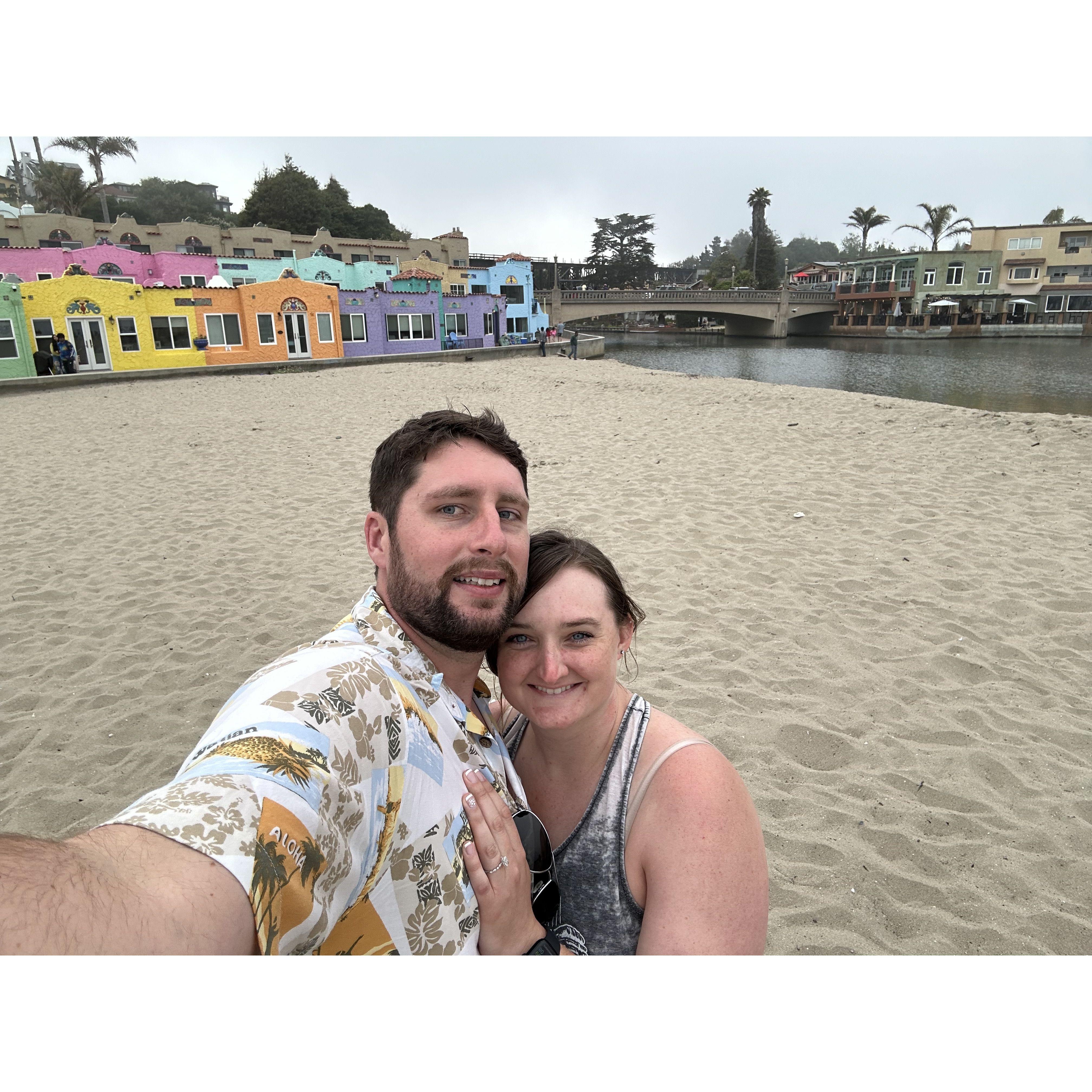 This was the first beach trip right after we got engaged