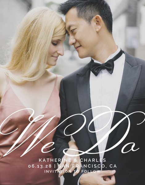 Arthur Portrait | White | Zola Save The Dates