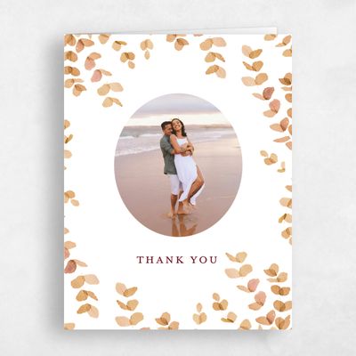 Burnt Orange Wedding Thank You - Opalite Portrait