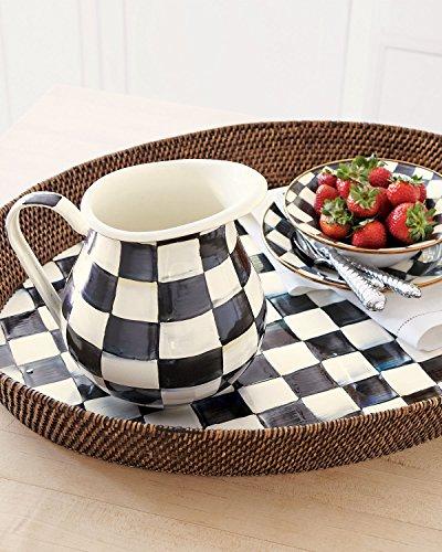 MacKenzie-Childs Enamel Pitcher-Courtly Check 