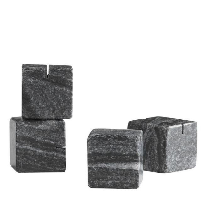 Black Marble Place Card Holders, Set of 4